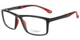 Cargar la imagen en la vista de la galería, pierre thomas ml657 black and red frame pierre thomas eyewear sportive plastic large size frame