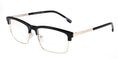 Cargar la imagen en la vista de la galería, pierre thomas ml652 black/gold frame pierre thomas eyewear casual elegant metal square black and gold