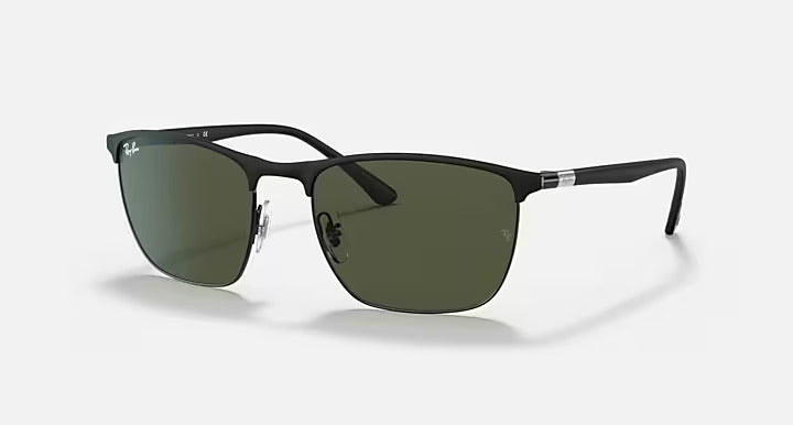 Ray Ban 3686 Black Silver Green