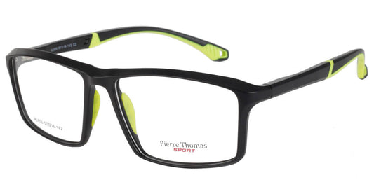 pierre thomas ml656 black and yellow frame pierre thomas eyewear sportive plastic large size frame