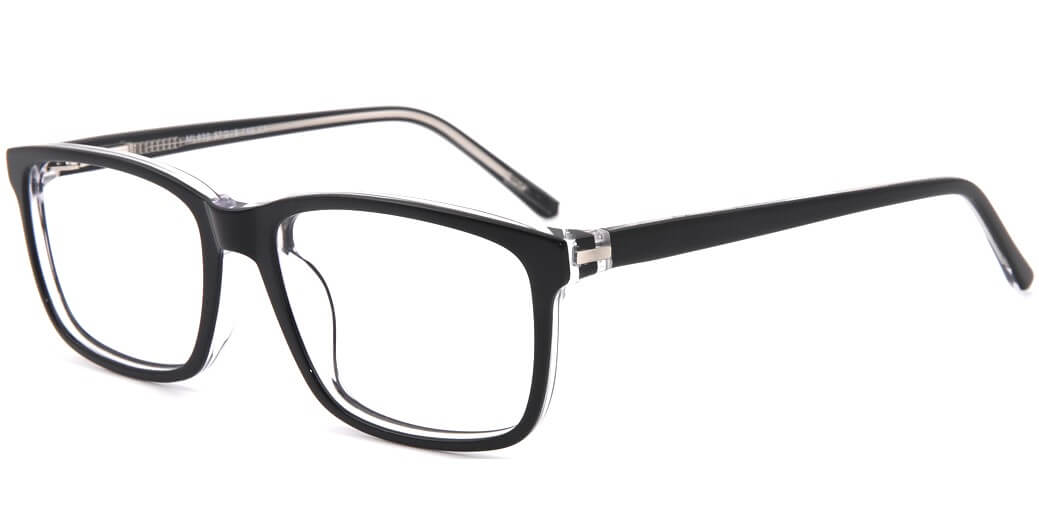 pierre thomas ml630 black crystal frame pierre thomas eyewear casual elegant rectangle frame