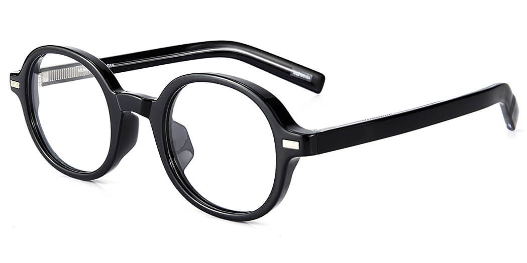 pierre thomas ml642 black frame pierre thomas eyewear casual elegant small square and round frame black