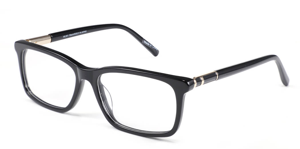 pierre thomas ml651 black frame pierre thomas eyewear casual elegant square medium black