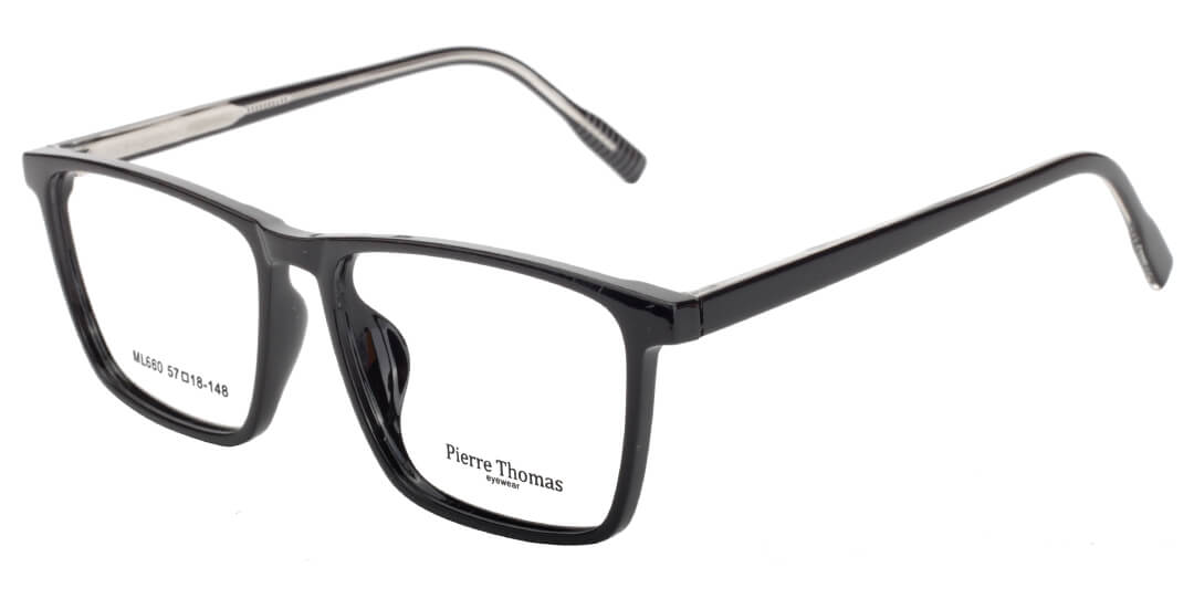 pierre thomas ml660 black frame pierre thomas eyewear casual plastic frame large size pierre thomas