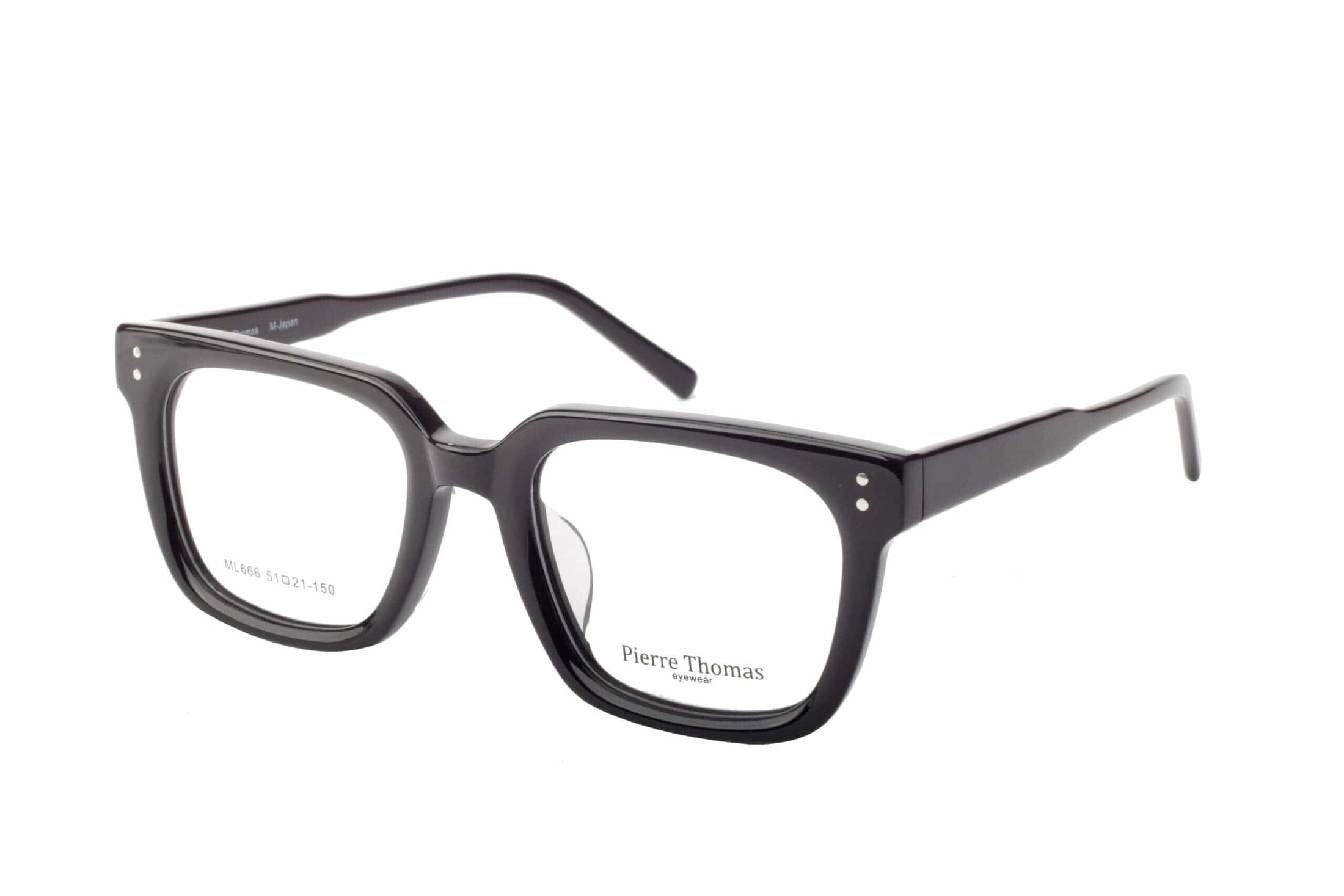 pierre thomas ml666 black frame pierre thomas eyewear casual plastic frame large size pierre thomas