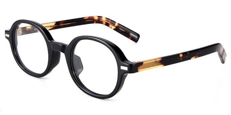 pierre thomas ml642 demi frame pierre thomas eyewear casual elegant small square and round frame black