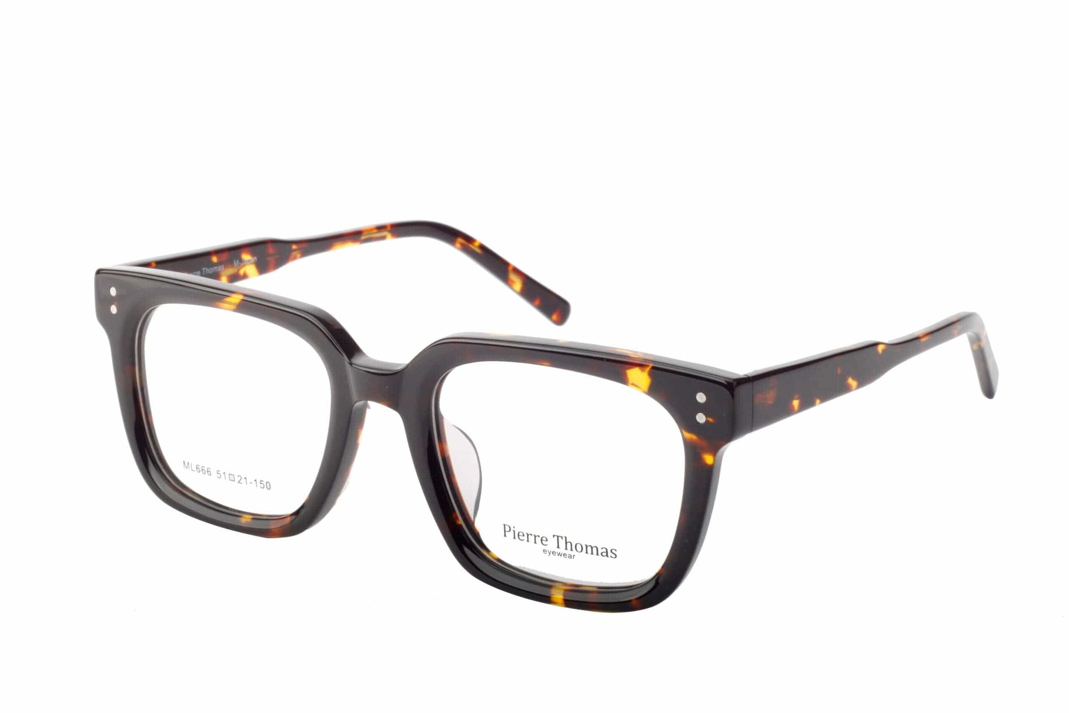 pierre thomas ml666 demi frame pierre thomas eyewear casual plastic frame large size pierre thomas