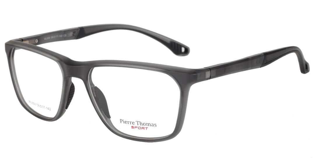 pierre thomas ml659 grey frame pierre thomas eyewear sportive plastic large size frame